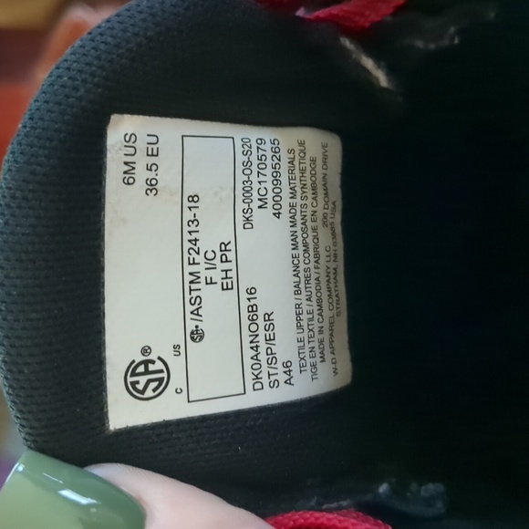 DICKIES* Supa Dupa ladies steel toe electrical hazard canvas work shoe sz 6M - Picture 10 of 13